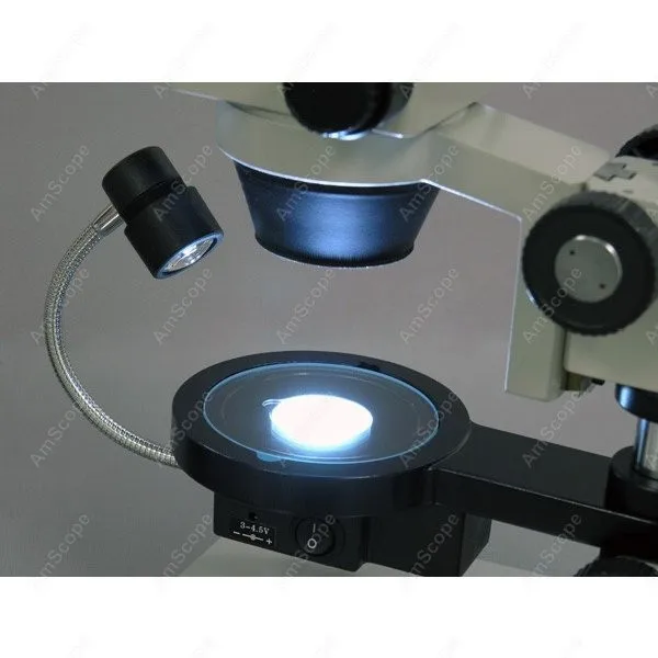 AmScope GE300 시리즈 무선 LED 보석 보석 줌 삼안 스테레오 현미경 3.5X-45X 기둥 스탠드 + 암시야 스테이지