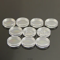 10pcs 18mm Applied Clear Round Cases Coin Storage Capsules Holder Round Plastic