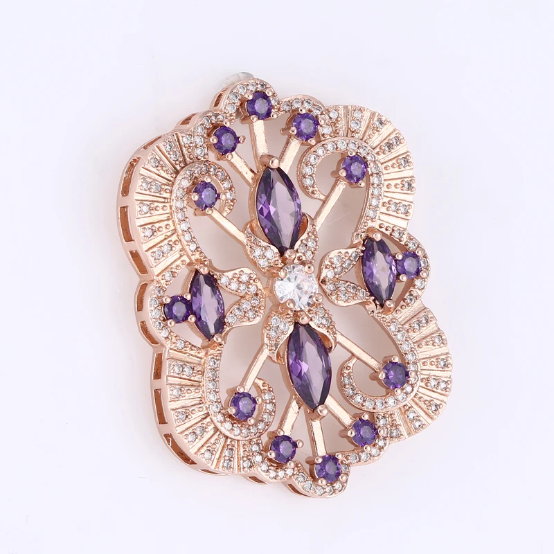 47*34mm Copper Zircon Crystal Big Embellishments jewelry Findings Components For Sweater Chain Jewelry Making Supplies