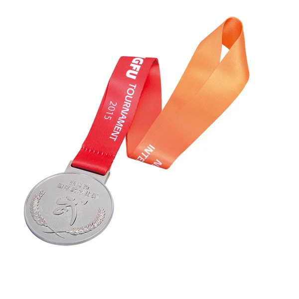 The most popular and cheap silver round medal sports medal