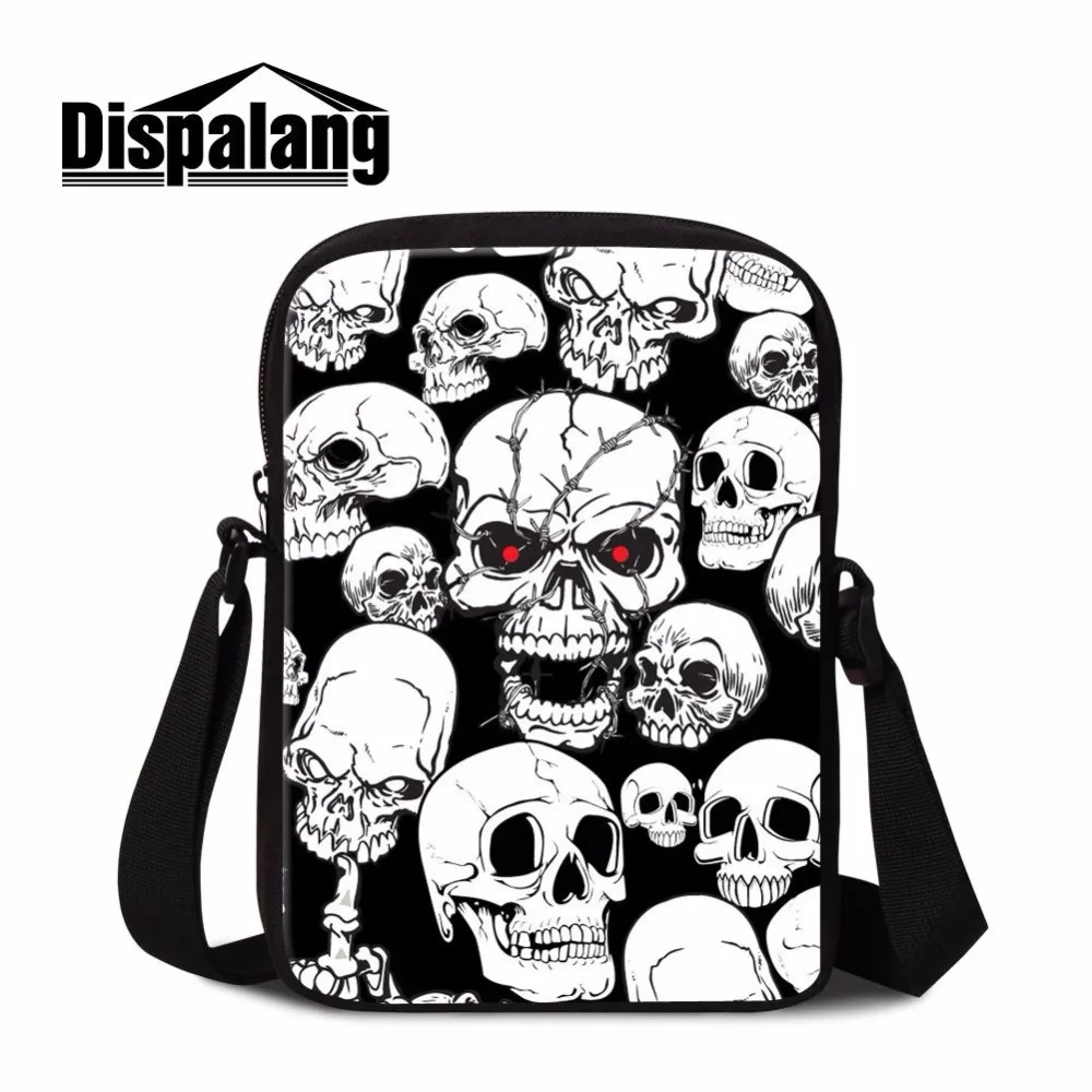 Dispalang fajne małe torby podróżne czaszki głowy mini na co dzień torba typu crossbody sling bag mini ponad torba na ramię