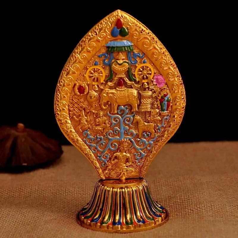 Tibetan Buddhism, Buddha, LunWang Qizhen, Qi Zheng Bao, Auspicious Babao, Talisman offerings, saptaratna, CHATTRA, Collection~