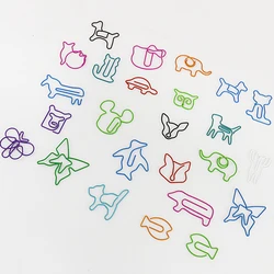 TUTU 30pcs/lot Cute Cartoon Animal Shape Paper Clips Creative Interesting Bookmark Clip Memo Clip Shaped Paper Clips H0006