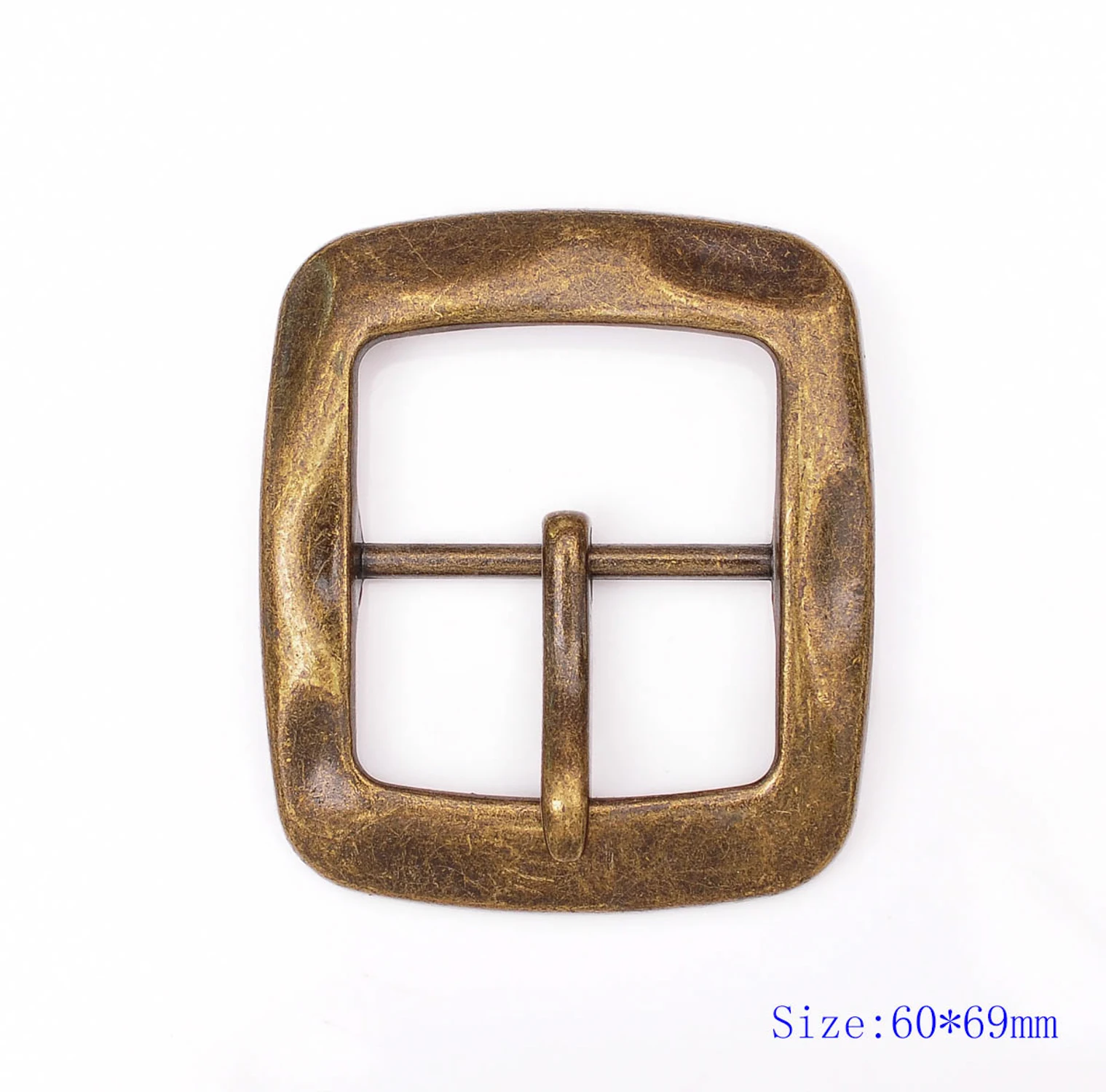 Heavy Quality Vintage Brass Center Bar Belt Buckle for DIY Leathercraft Leather Belt Fit 40mm Strap