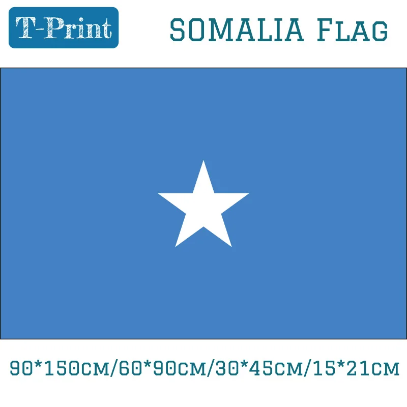 Somalia National Flag 90*150cm 60*90cm 40*60cm Flying Flag 3x5ft Hanging Flag 15*21cm Hand Flag