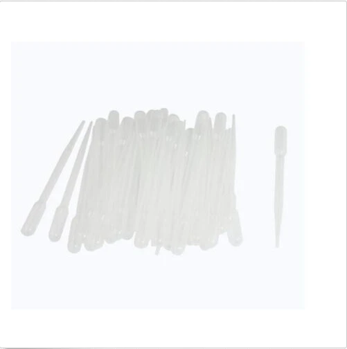 100PCS 0.2/0.5/1/2/3ML Transparent Pipettes Disposable Safe Plastic Eye Dropper Transfer Graduated Pipettes for Lab Experiment