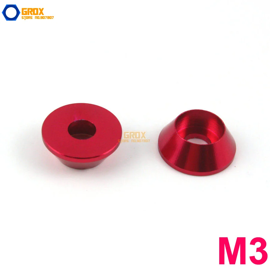 

30 Pieces M3 Wine Aluminum Washer Socket Head Cap Screw Washer