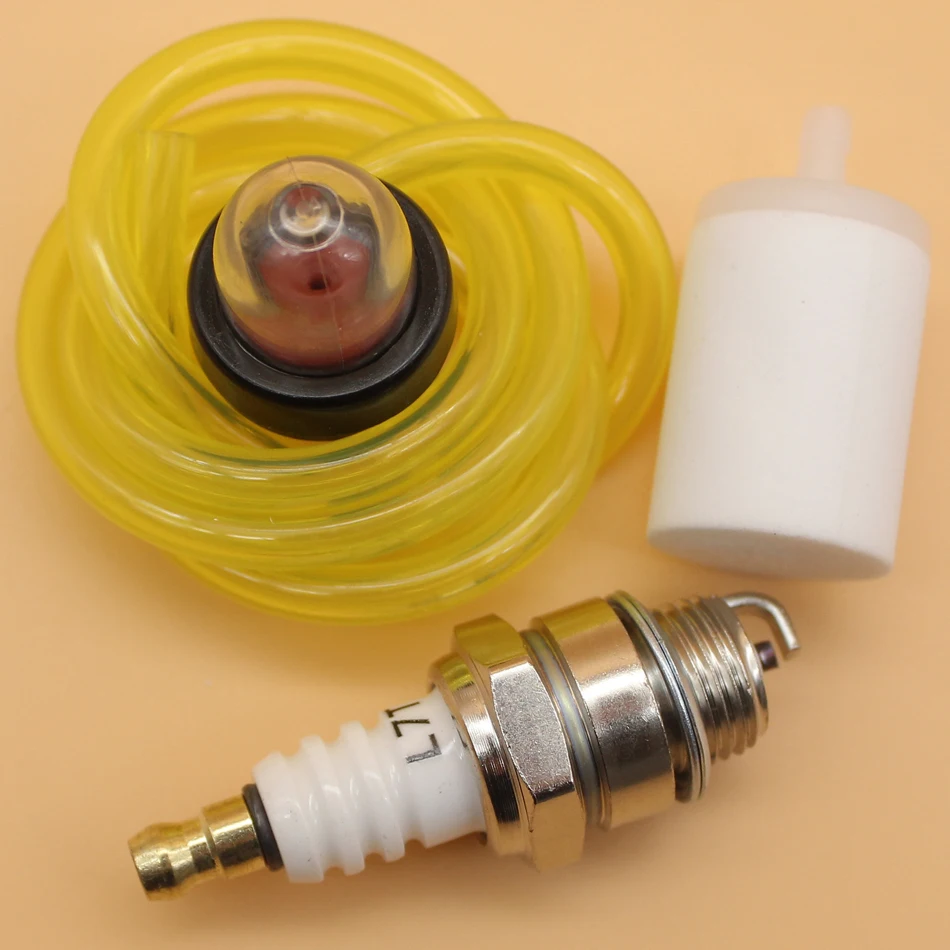Primer Lampadina Tubo Del Carburante Filtro di Linea Spark Plug Kit Per Husqvarna Artigiano Mcculloch Motosega Decespugliatore Trimmer Strimmer Blower