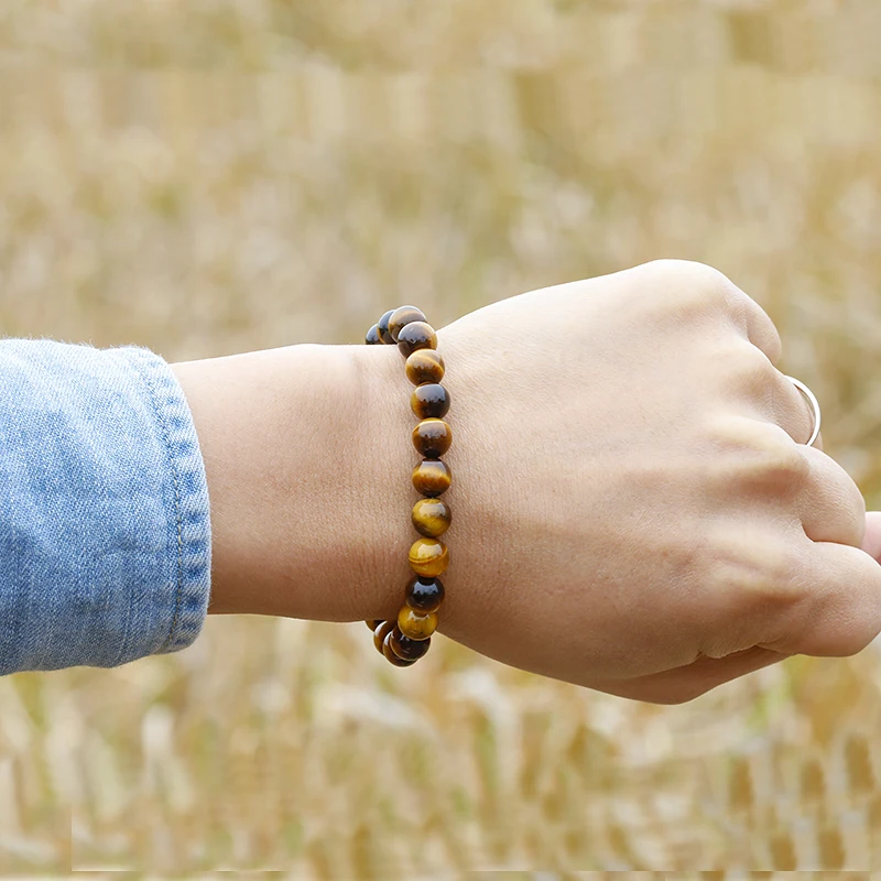 AAA Tiger eyes Beads Bracelet Men Charm Natural Stone Bracelets For Man Handmade Yoga Couple Women Gemstone Health Jewelry