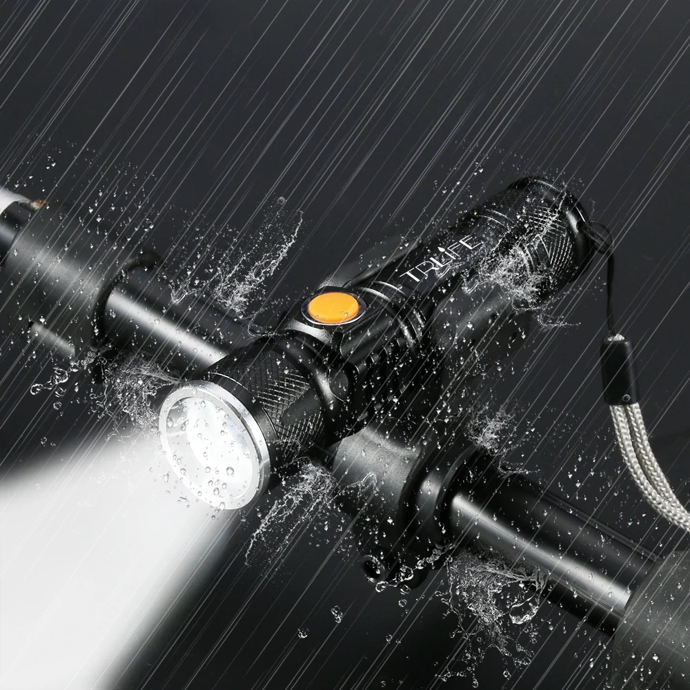 8000 LUMS USB Inside Battery Rechargeable Bicycle Flashlight -T6 LED Bike Light Zoom Waterproof ultra bright Flash light