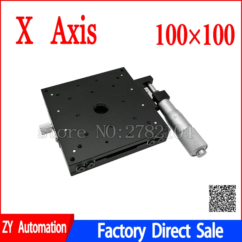 Plataforma Manual de x Axis 100×100 Estações Lineares com Rolamento Mesa Deslizante Tamanhos de Flash