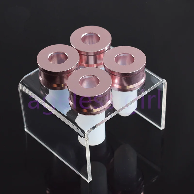 3/10/20sets Silicone Lipstick Mold Aluminum Ring four hole Acrylic Mould Holder Mould Stand Lip Balm 12.1mm Tube