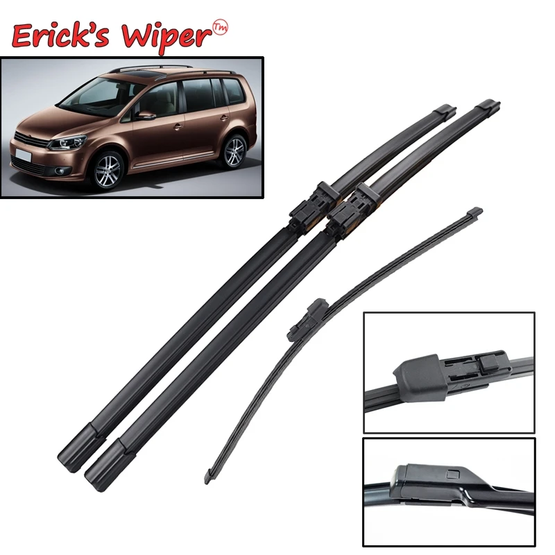 Erick's Wiper Front & Rear Wiper Blades Set For VW Touran 2010 - 2015 2014 2013 Windshield Windscreen Window Brushes 24