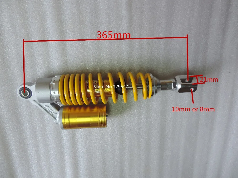 8mm spring 360mm REAR SHOCK ABSORBERS EYE TO CLEVIS for HONDA CBX1000  CB900F  yellow+  chrome