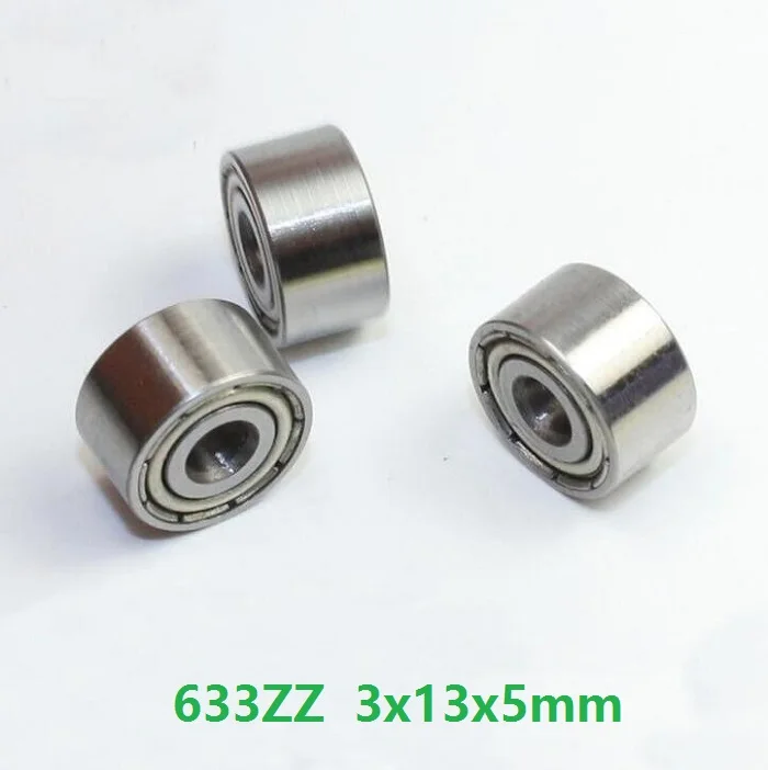 

500pcs/lot 633ZZ 633-ZZ 633 ZZ 3*13*5mm Deep Groove Ball bearing Mini Miniature Ball Bearings 3x13x5mm