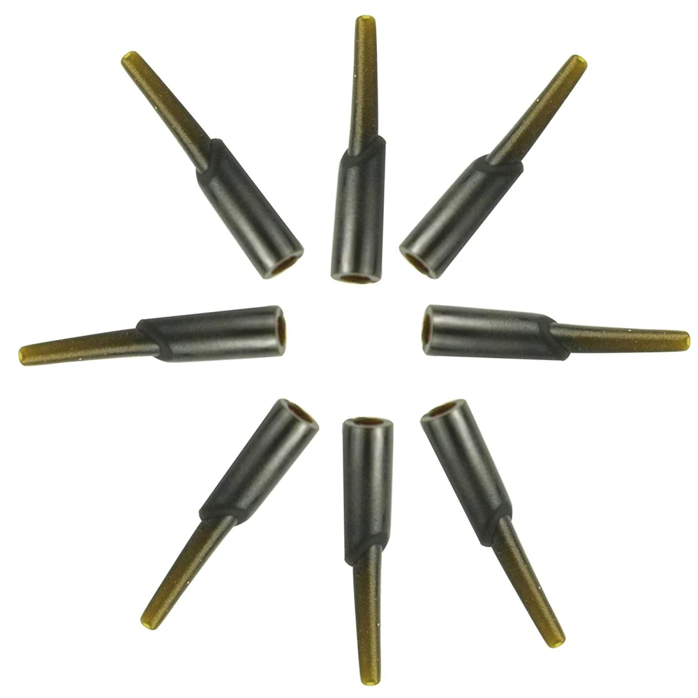 30Pcs Camo Green Run Rig Rubber Covert Lead Carp Hook Sleeve Tackles Swivel Covert Lead Stop Rig Carp Fishing Accessory
