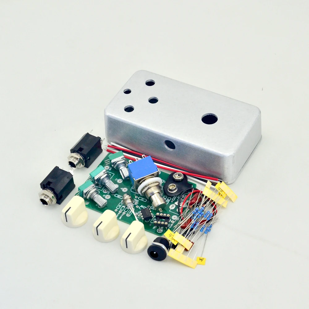 DIY Overdrive Guitar Effect Pedal Kit with 1590B Diecast Aluminum Enclosures  Free Shipping