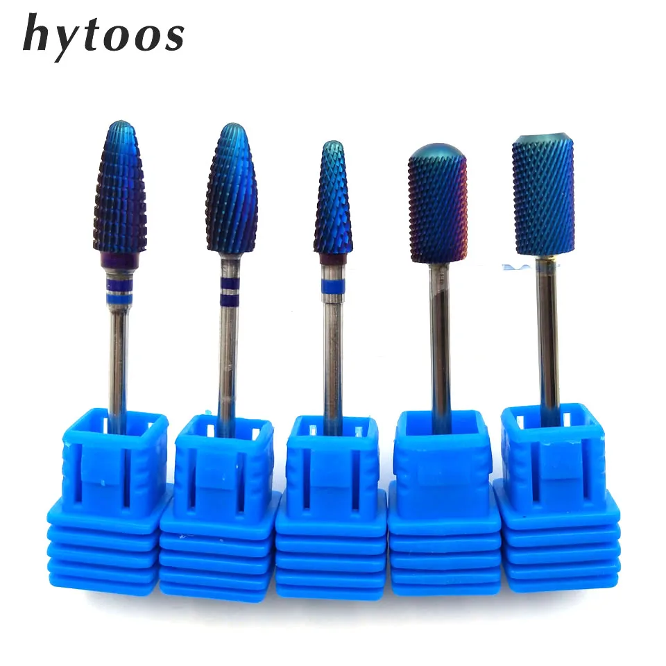 HYTOOS Blue & Rainbow Nail Drill Bit 3/32