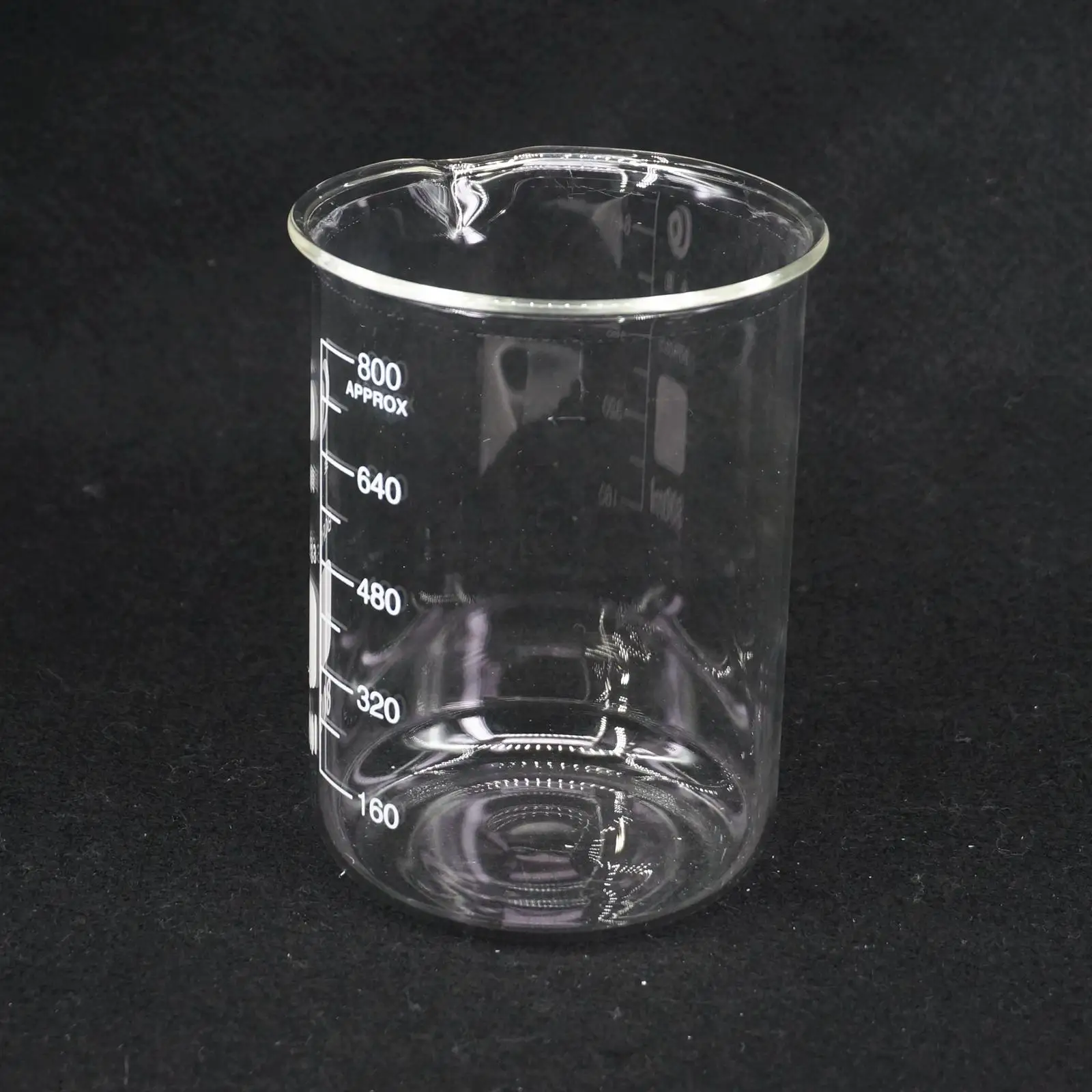 800ml Low Form Beaker Chemistry Laboratory Borosilicate Glass Transparent Beaker Thickened with spout