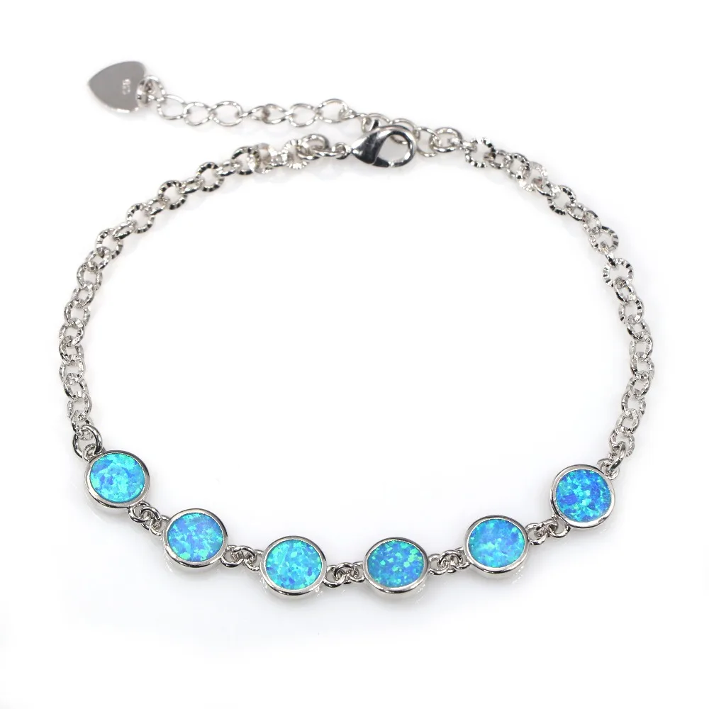 JLB-184  NEW Design Blue  Fire Opal Simple Geometric  Bracelet Female Bracelet Wholesale Fashion Jewelry GIFIT