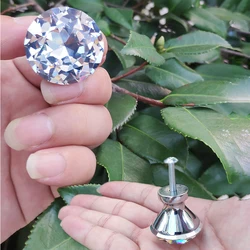 25/30/40mm Zinc Alloy Clear Crystal Glass Door Pulls Modern Drawer Cabinet Furniture Handle Knob Single Hole Handle kastgreep