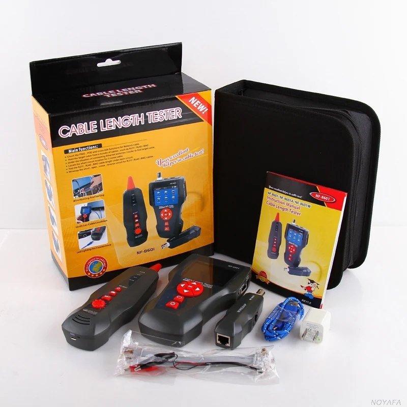 Network Cable Tester Tracer LCD Cable length Tester Break point Tester Telephone Cable Tracker RJ45 POE PING Testing