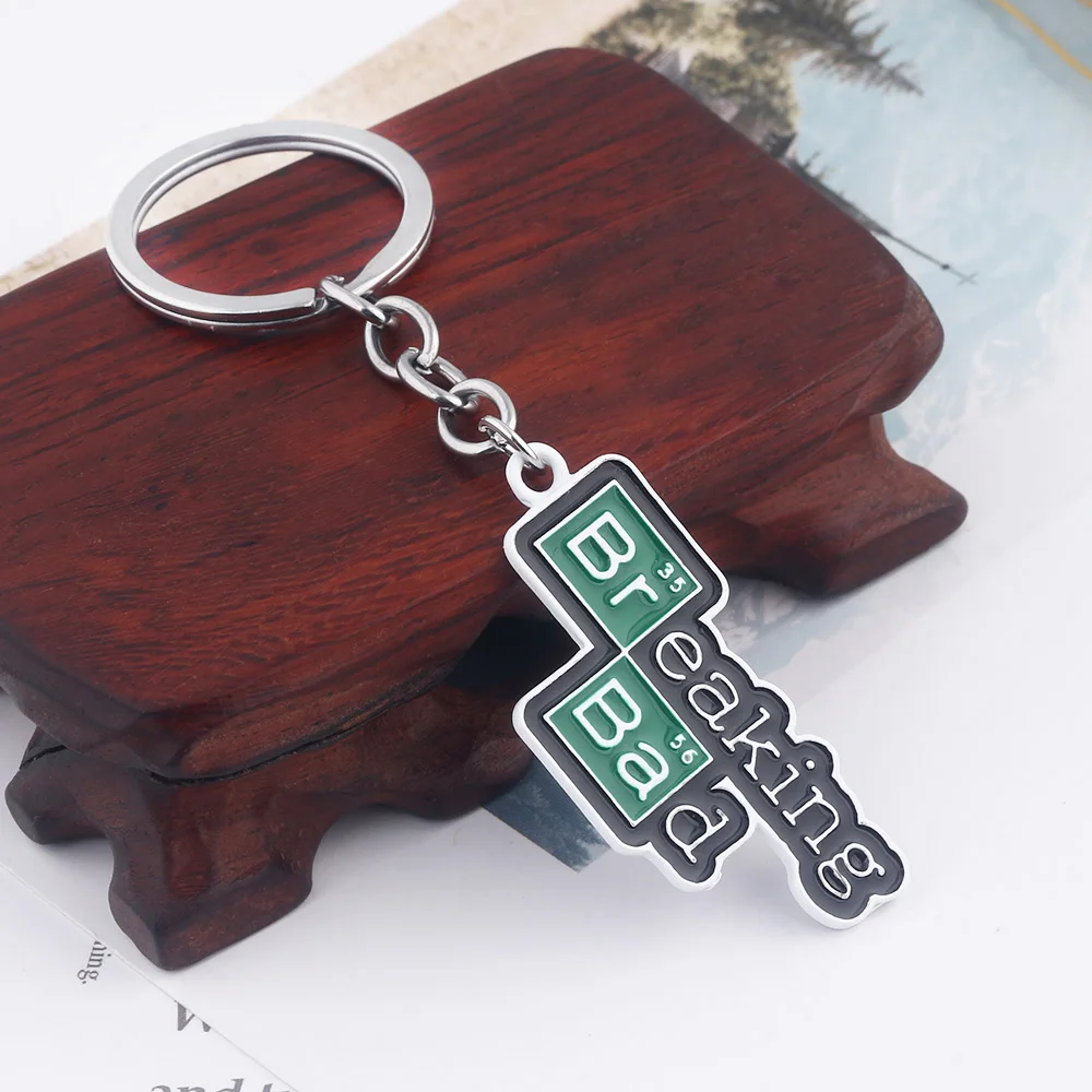 LLavero de TV Breaking Bad con logotipo de letra, llavero para mujeres y hombres, llavero de coche, joyería Chaveiro, regalo de Navidad