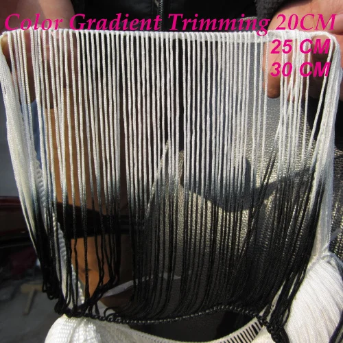 10 Yds Diy Trims Latin Fringe Tassel Dip Dye Ombre Soft Rayon Latin Macrame Dance Dress Trimming Samba Skirt Tassel Loop Bottom