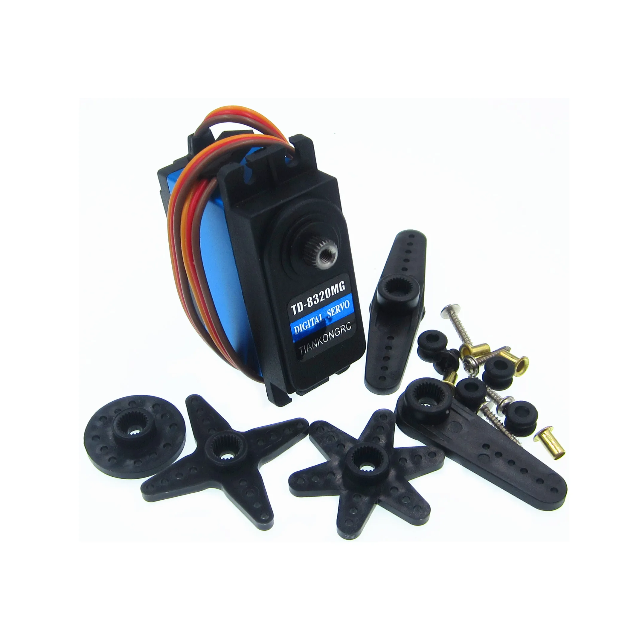 TD-8320MG 20 kg kỹ thuật số lái lớn Xoắn cánh tay Hộp số kim loại 180 độ 360 độ 300 độ chống thấm nước