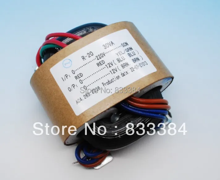 High quality 30W 230V/115v R Core Transformer for pre-amp 9V+9V 15V+15V (suitable for DAC,Preamp,Headphone amp) free shiping