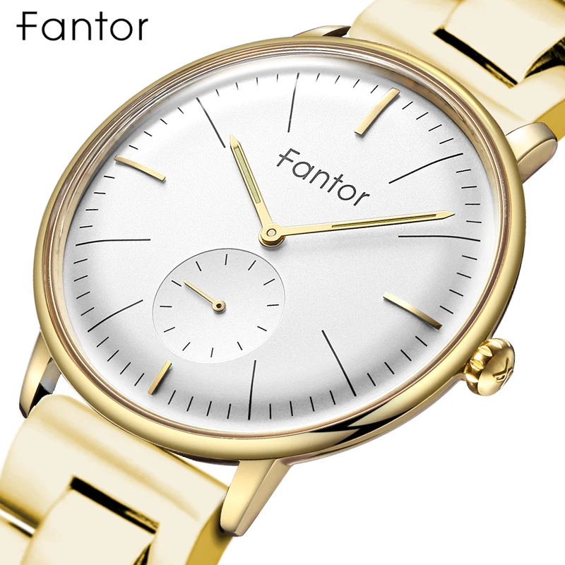 Fantor 2020 Luxury Brand Men\'s Stainless Steel Watch Men Waterproof Male Clock Classic Wrist Man Quartz Watch for Men