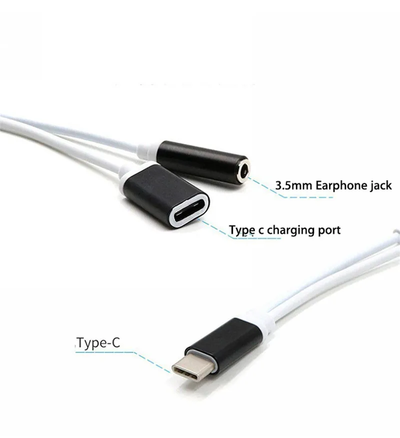 For huawei P30 P20 mate 20 honor Magic 2 USB Type C to 3.5mm Earphone Jack Adapter Aux Audio Cable Headphone Charging Converter