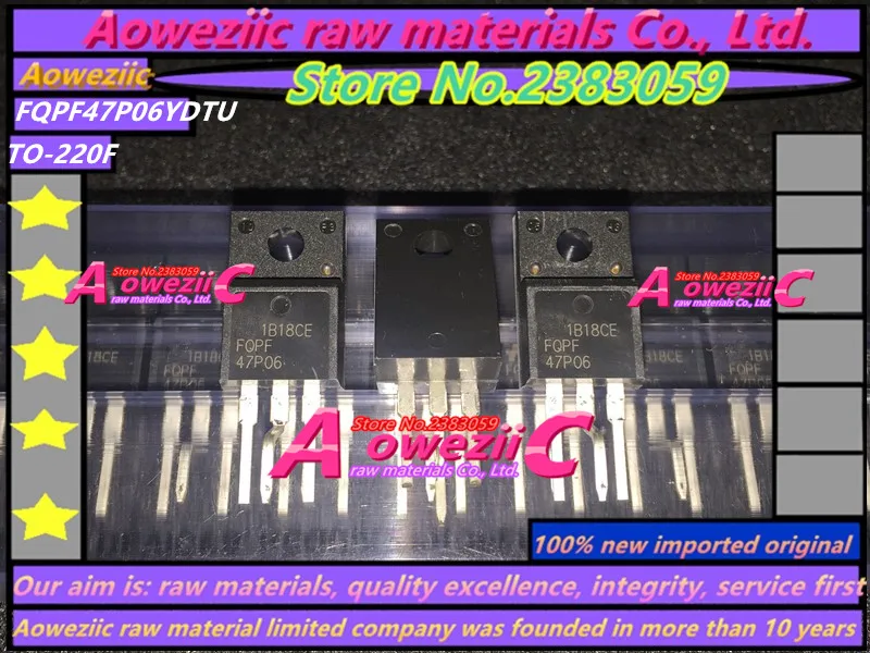 Aoweziic 100% الجديدة المستوردة الأصلي FQPF47P06YDTU FQP47P06 47P06 TO-220F FET 60V 30A