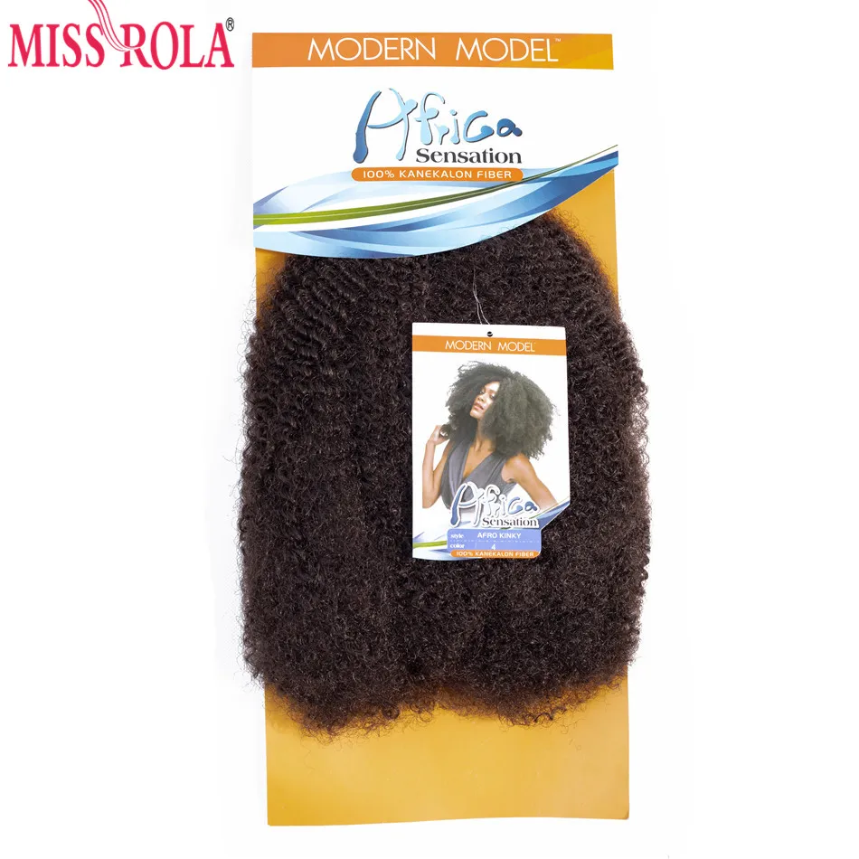 Fräulein Rola Synthetische Afro Verworrene Lockige Haar Extensions 2 teile/los Reine Farbe Häkeln Braid Haar Groß 85g 12 zoll – Detail 2