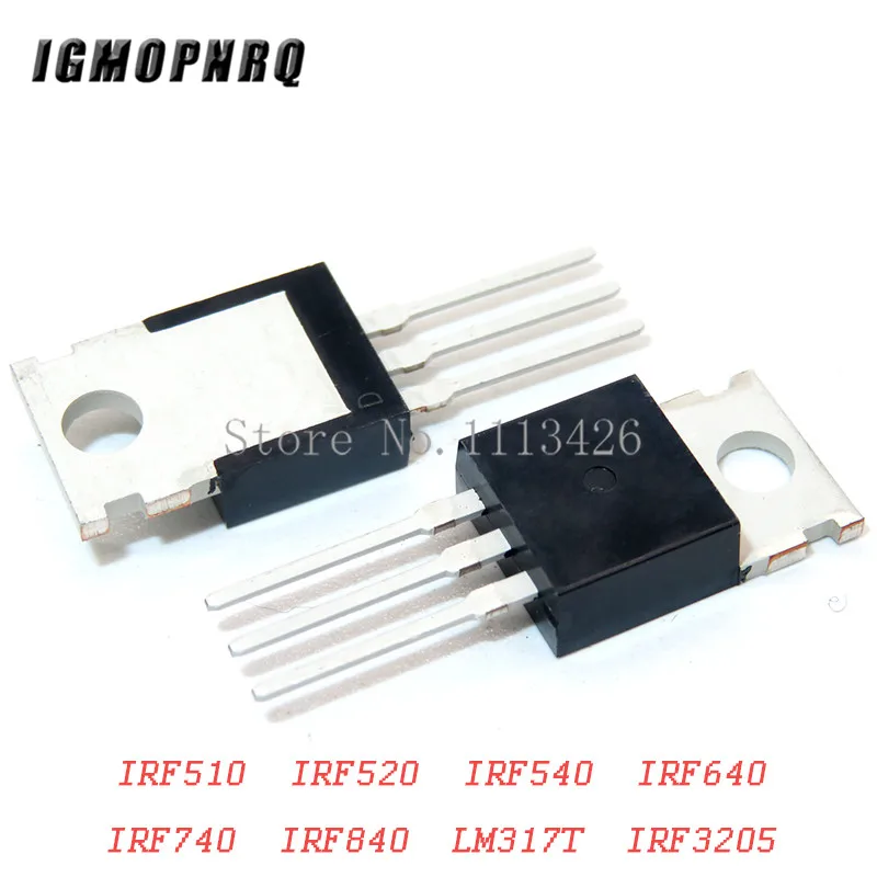 10pcs IRF510 IRF520 IRF540 IRF640 IRF740 IRF840 IRF3205 LM317T Transistor TO-220 IRF840PBF IRF510PBF IRF520PBF IRF740PBF LM317