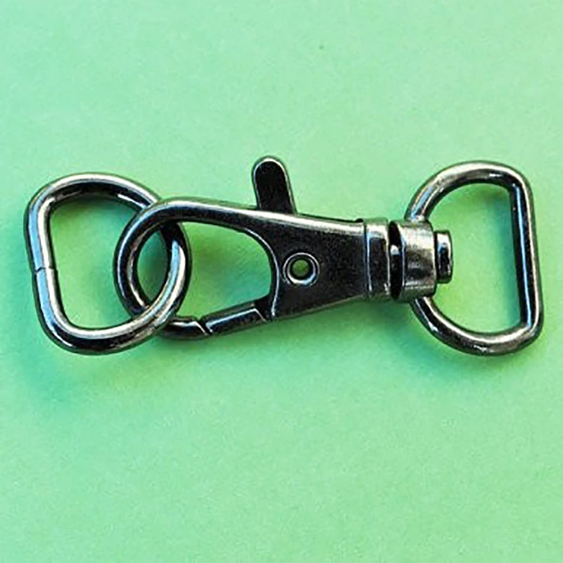 

50 of 1.5 inch with 1/2 inch Loop End Gunmetal Swivel Clasps Lobster Claw Hooks and 50 of 1/2 inch Gunmetal D-rings