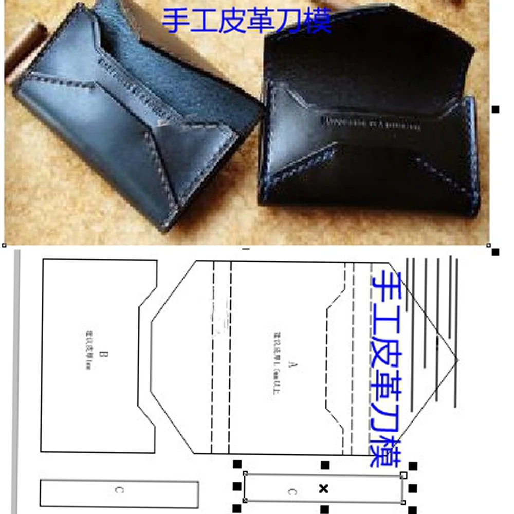 DIY leather craft card holder small coin bag wallet die cutting knife mould set hand punch tool