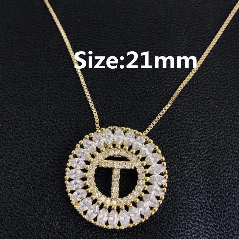 Fashion Women Necklace All Alphabet Letter A-Z A B C D E F G H I J K L M N O P Q R S T U V W X Y Z Pendants Necklaces CZ Jewelry