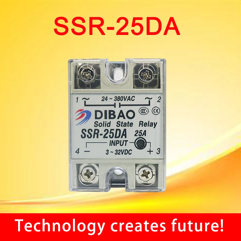 SSR-25DA 25a  Solid state relay ssr25da AC24~380V DC- AC SSR single phase