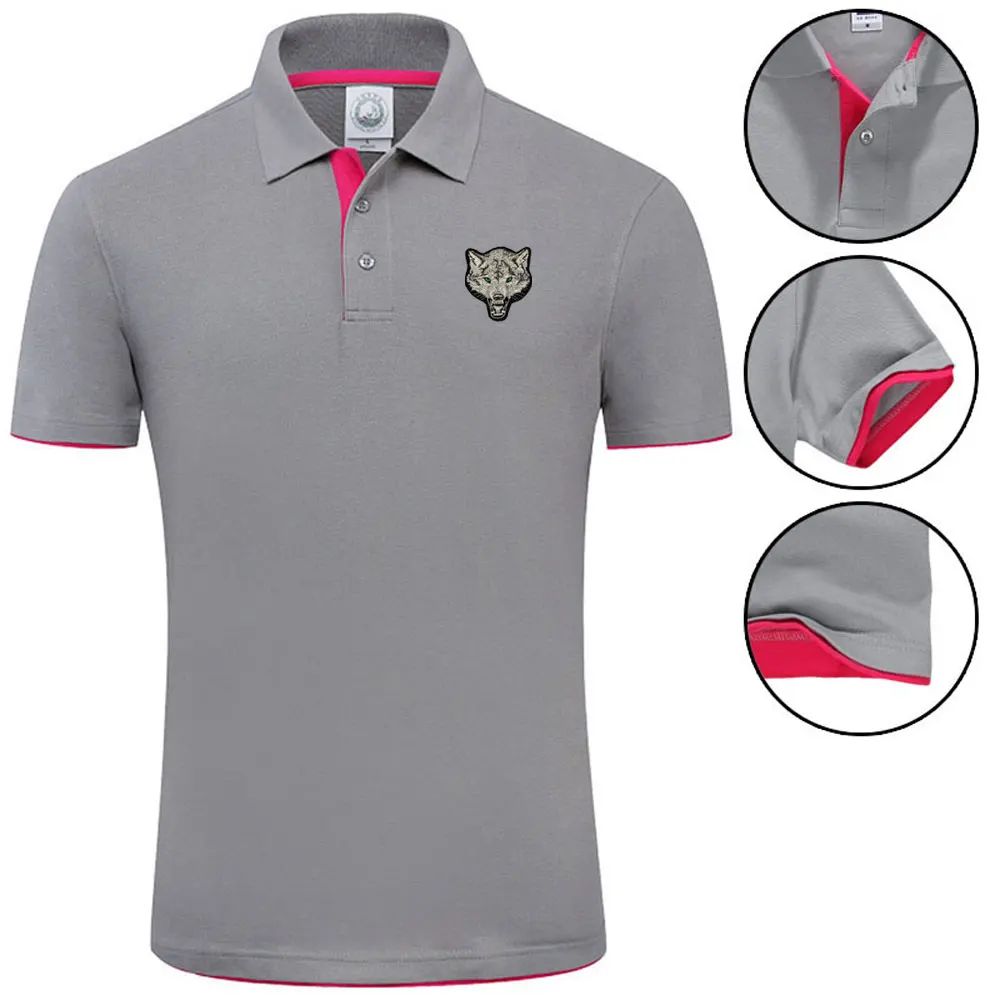 MYDBSH Brand Clothing 2024 Men's Wolf Polo Shirt Business & Fashion Solid Short Sleeve Male Breathable Polo Shirts Casual Tops image 3