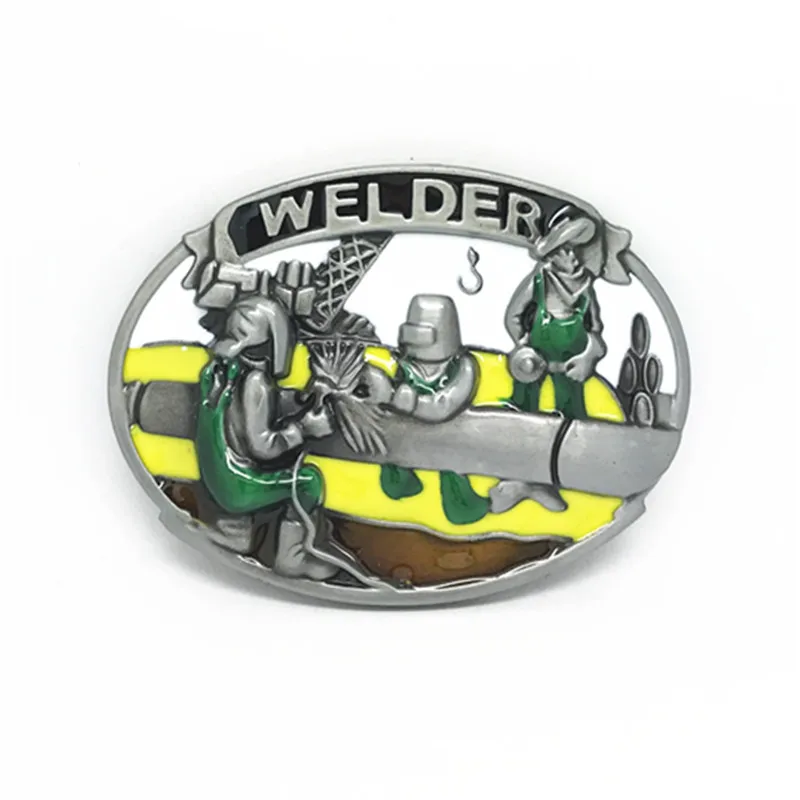 WELDER European and American classic cowboy tool belt buckle metal wear-resisting high-end men's clothing