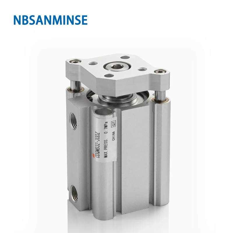 NBSANMINSE CDQMB Bore 16mm ISO Compact Cylinder Double Acting Guide Rod Type Compressed Air Cylinder automation