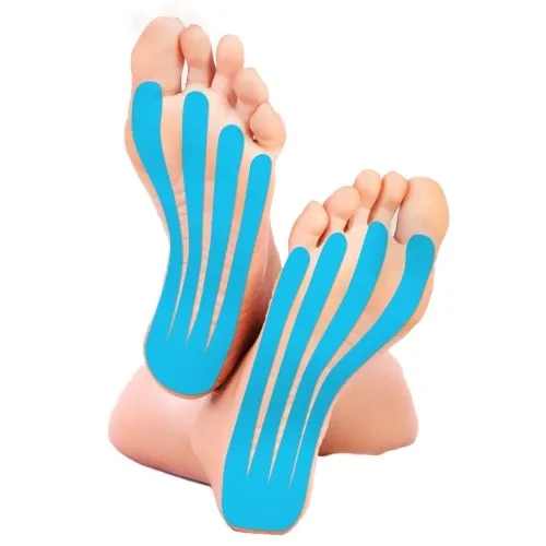 10 sztuk taśma kinezjologiczna taśmy kinesio kinesi taśma 5cm * 25cm 4 linii kinesio wstępnego nacięcia stopka samoprzylepna taśmy sportowe