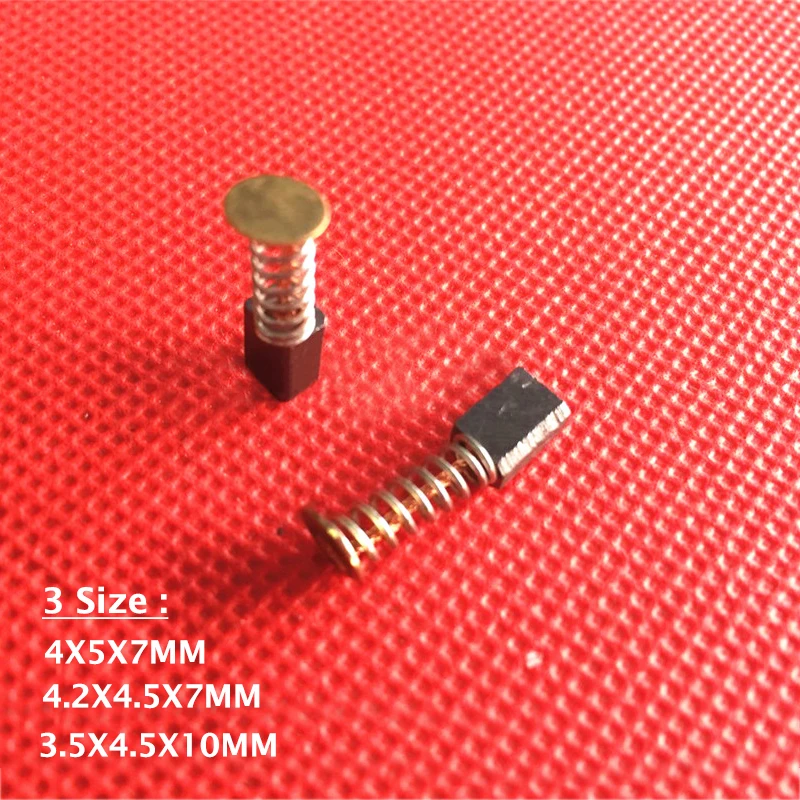 10PCS/LOT, Replacement 4X5X7mm / 4.2X4.5X7mm / 3.5X4.5X10mm Carbon Brush for Electric screwdriver,electric screw driver