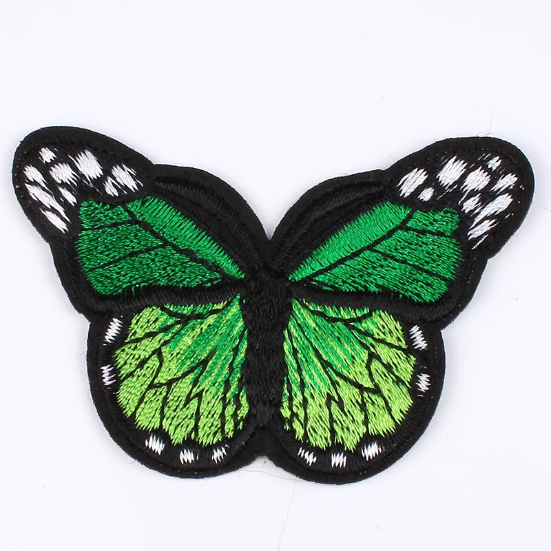 12pcs/lot Mix Colors Embroidered Butterfly Patch Iron On Animal Stickers For Shirts Dress Shoes Hats Sweater Jeans Appliques