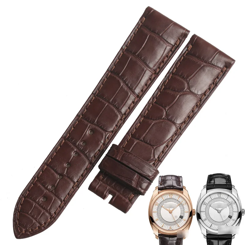 WENTULA watchbands for Vacheron Constantin  QUAI DE L ILE 4500S 86050 alligator skin /crocodile grain man