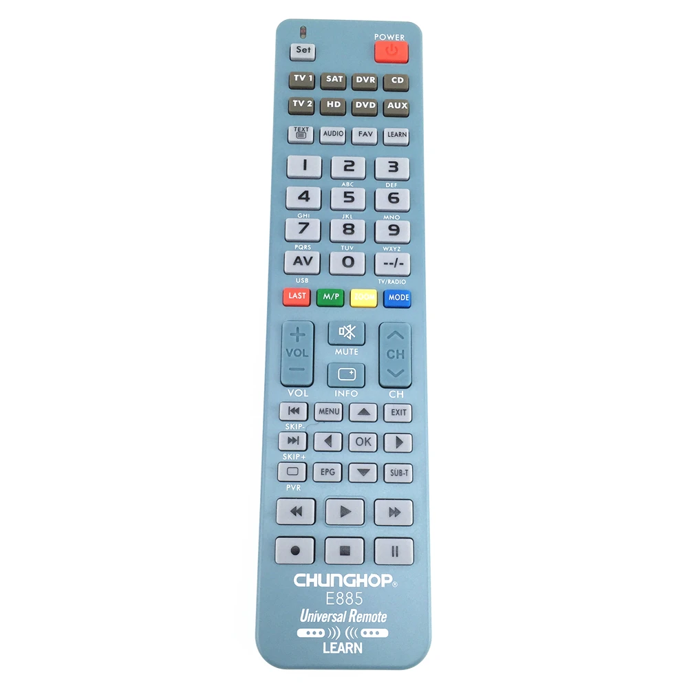 CHUNGHOP E885 8 in 1 Universal Remote Control Controller For TV CBL SAT VCR DVD AMP