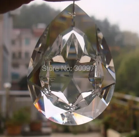 100pcs/lot 63mm crystal glass prism suncatcher lighting part pendant free shipping