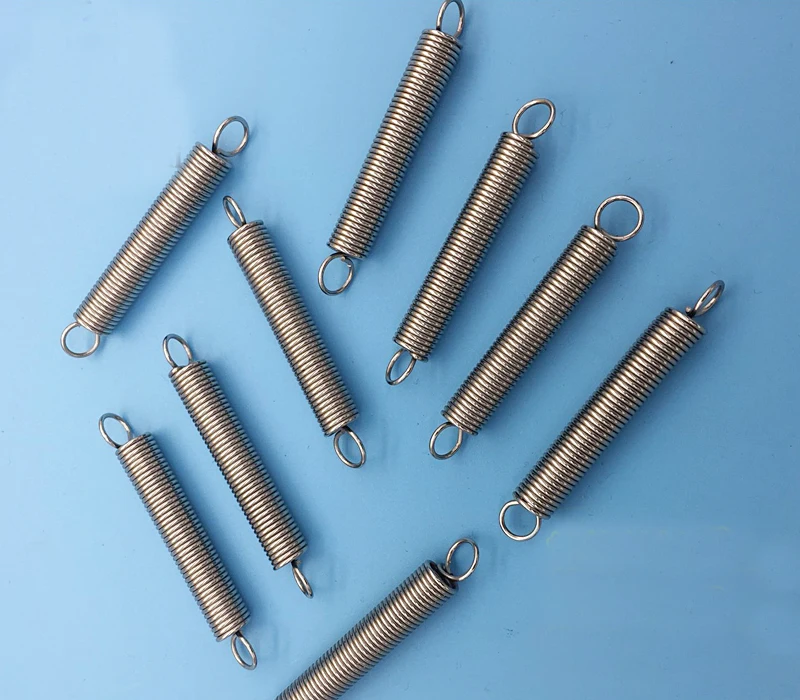 Extension Spring 1.0mm Wire Diameter 10mm Outer Diameter 40mm 50mm 60mm Long Steel Drag Tension Spring 20pcs