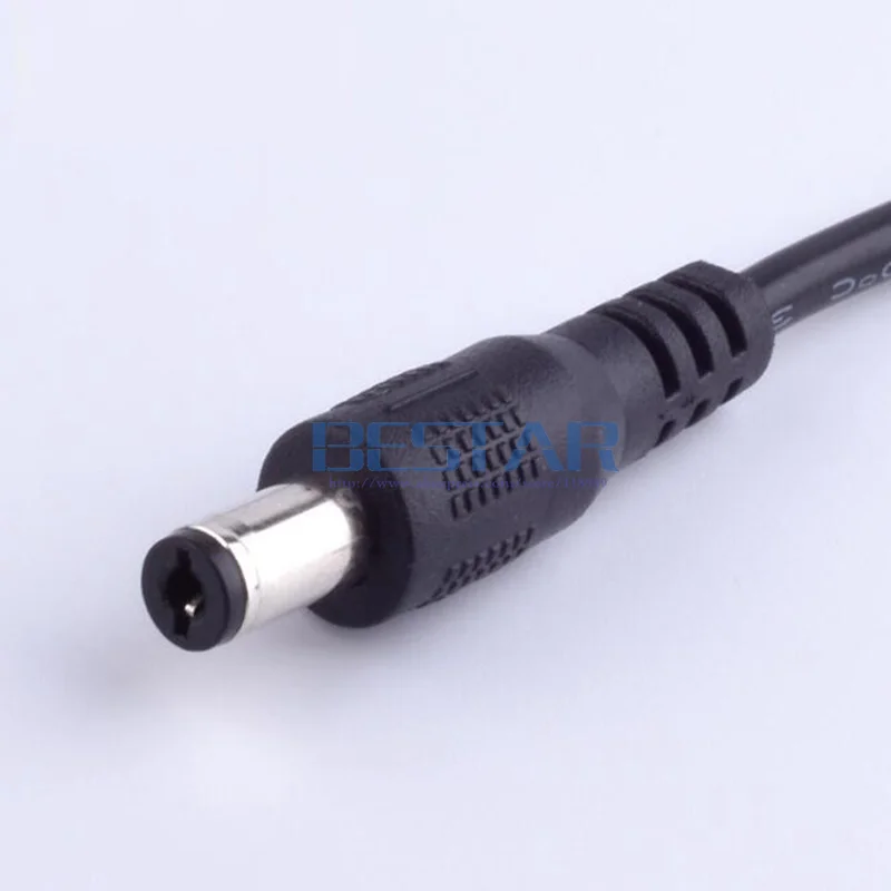 Convertidor USB negro a CC 5,5*2,5mm Cable adaptador de enchufe de alimentación 1M/3 pies para conector de carga tamaño 5,5mm X 2,5mm